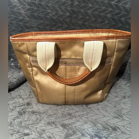 Coach Signature Tote 126 Beige PVC Gallery Bag Y2K Authentic Vintage - Picture 3 of 8